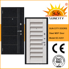 Exterior Safe MDF Steel Wood Armored Door for Outdoor (SC-A201)